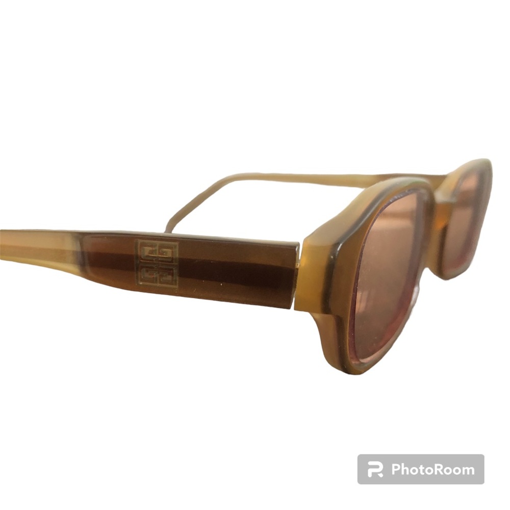 Vintage Givenchy Rectangular Toffee Brown Sunglas… - image 3